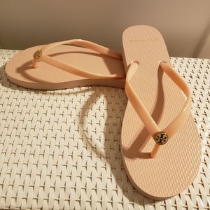 Tory Burch Solid Thin Flip Flops - Blush - size 8